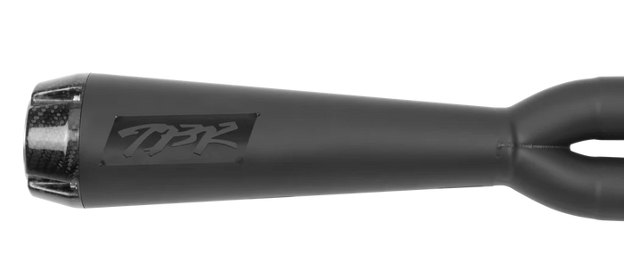 Indian Challenger (2020+) Comp-S 2-into-1 Ceramic Black w/Carbon Fiber Endcap - Part Number 005-5540199-B - Two Brothers Racing