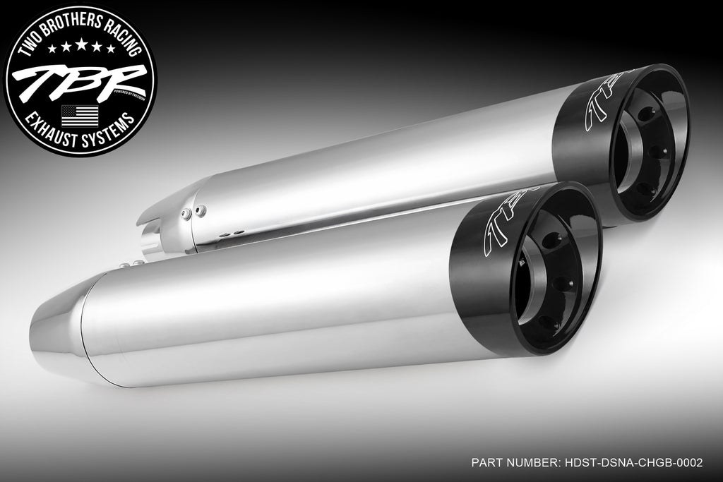 HARLEY M8 SOFTAIL 4" SLIP-ONS *FITS TBR HEADERS ONLY* (2018-PRESENT) [PREORDER] - Two Brothers Racing