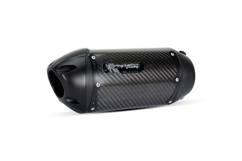 Suzuki Hayabusa (2008-2020) Dual S1R 3K Black Carbon Slip-On - Part Number 005-1930405DS1B - Two Brothers Racing