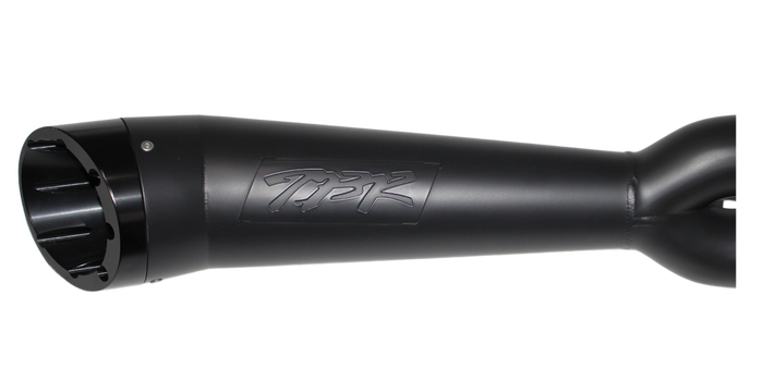 Indian Challenger (2020+) Shorty Turnout 2-into-1 Ceramic Black - Part Number 005-5480199-B - Two Brothers Racing