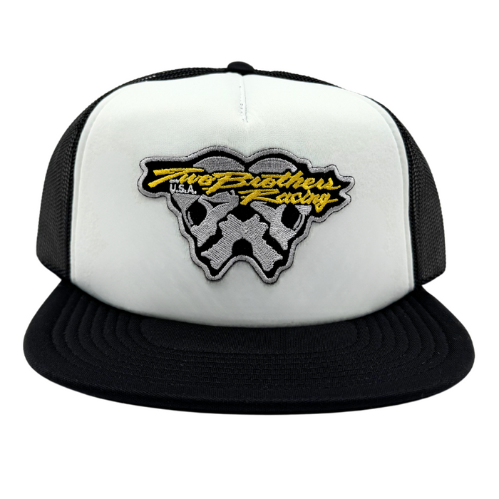 TBR Trucker Hat - Racing Skulls - Black/White - Two Brothers Racing