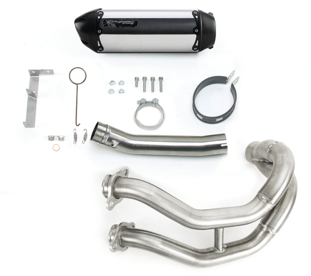 Kawasaki Ninja 650/R (2012-2016) S1R Black Aluminum Full System - Part Number 005-3180106V-B - Two Brothers Racing
