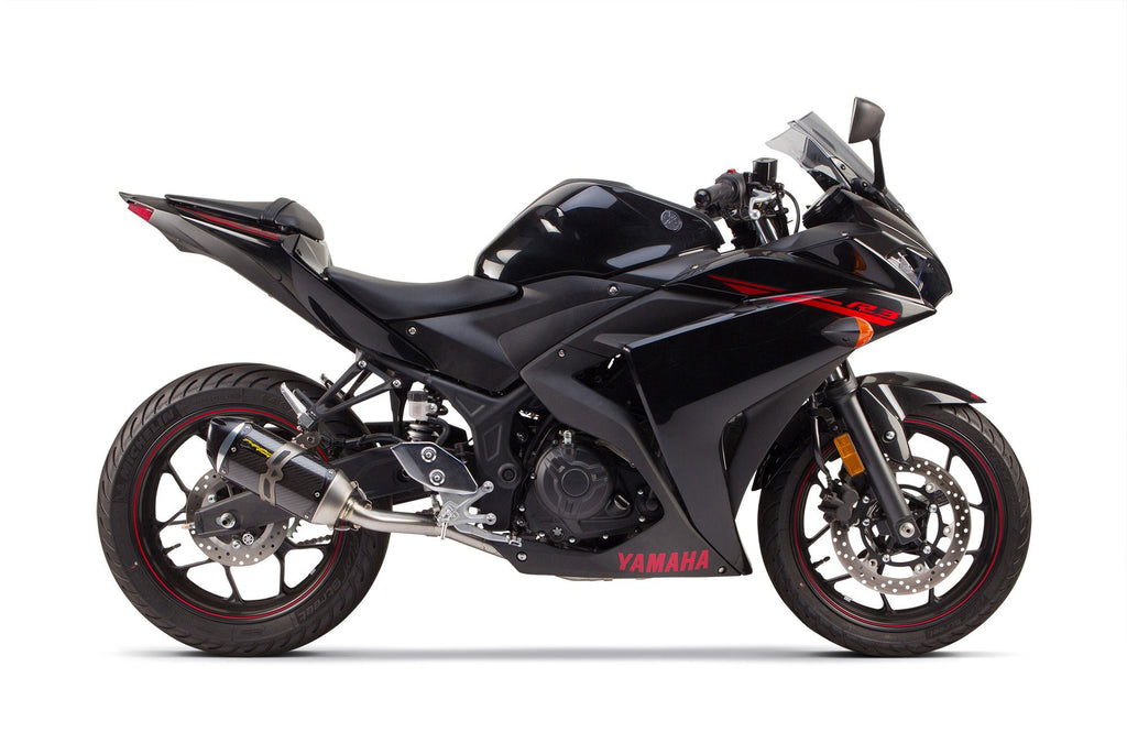 Yamaha R3 (2015+) S1R Black Aluminum Full System - Part Number 005-4160106-S1B - Two Brothers Racing