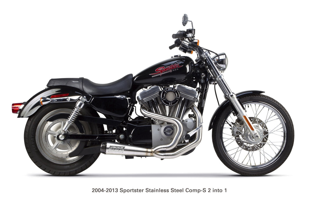 Harley Davidson Sportster (2004-2013) Comp-S 2-1 Ceramic Black Full System - Two Brothers Racing