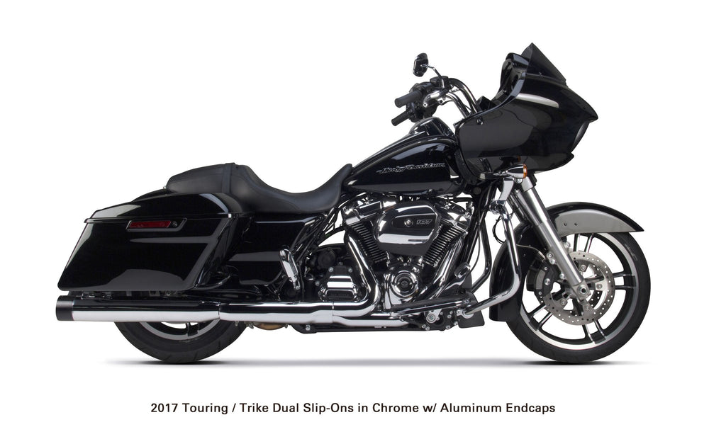 Harley Davidson Touring (2017+) Chrome w/ Black Endcap - Part Number 005-4560499D - Two Brothers Racing