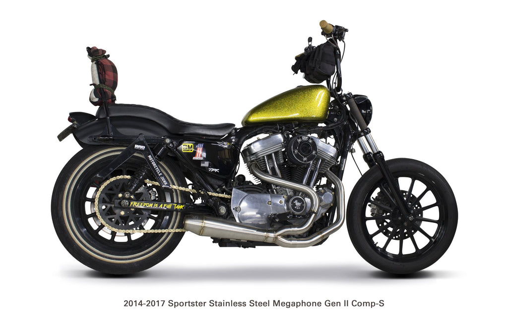 Harley Davidson Sportster (2014-2022) Megaphone Gen II 2-into-1 Ceramic Black Full System - Two Brothers Racing