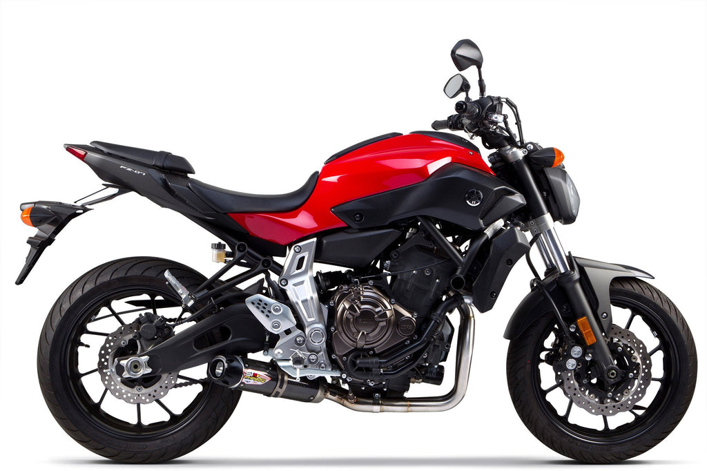 Yamaha FZ/MT07/XSR700 (2015-2025) S1R 3K Black Carbon Full System - Part Number 005-4070105-S1B - Two Brothers Racing