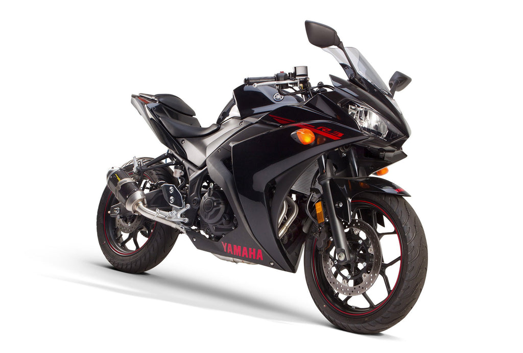 Yamaha R3 (2015+) S1R Black Carbon Full System - Part Number 005-4160107-S1B - Two Brothers Racing