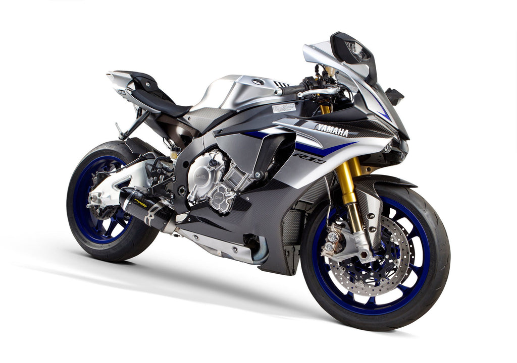 Yamaha R1 (2015-2025) S1R Black Series Aluminum Cat-Delete Slip-On - Part Number 005-4260406-S1B - Two Brothers Racing