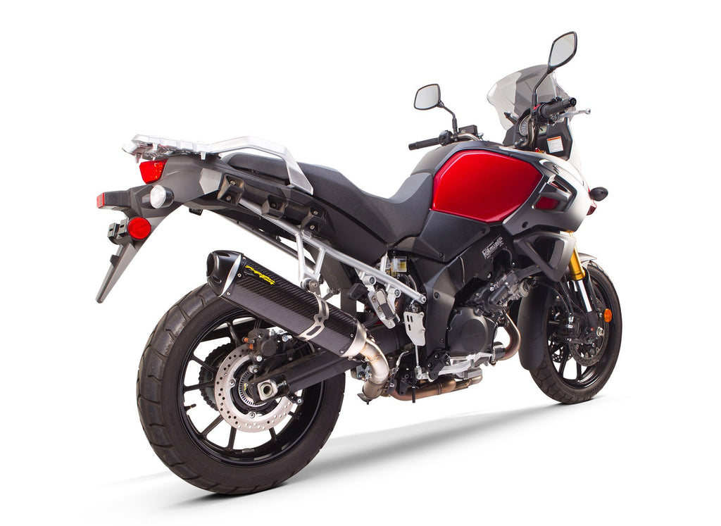 Suzuki V-Strom 1000 / DL1000 (2014-2019) S1R 3K Black Carbon Slip-On - Part Number 005-4130405-S1B - Two Brothers Racing