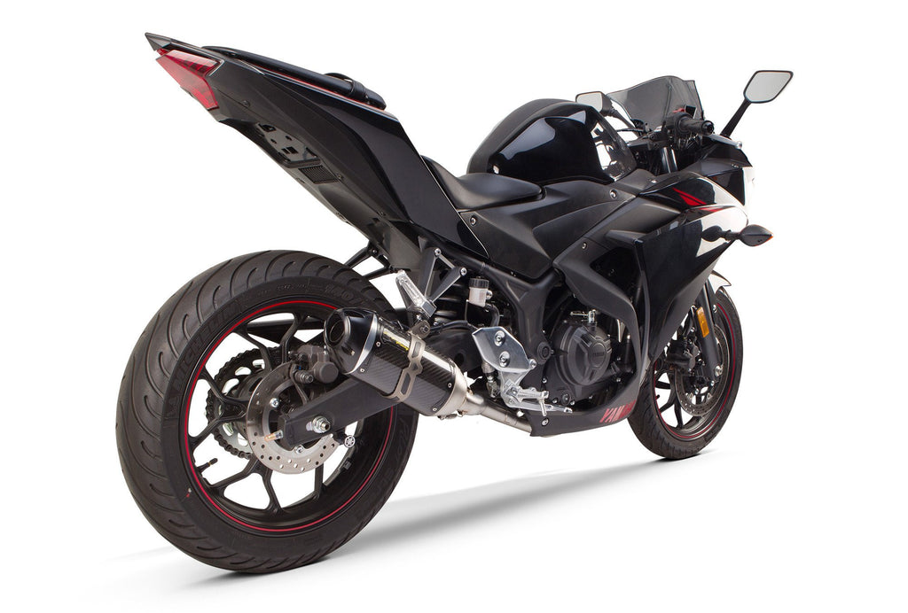 Yamaha R3 (2015+) S1R Black Carbon Full System - Part Number 005-4160107-S1B - Two Brothers Racing
