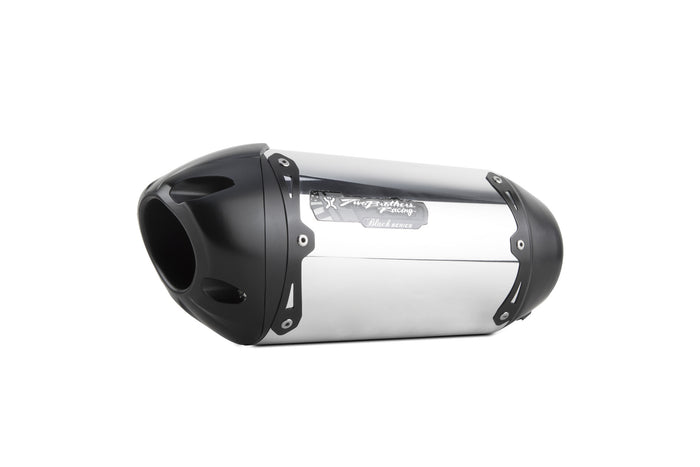Yamaha R3 (2015+) / MT03 (2020+) S1R Black Aluminum Slip-On - Part Number 005-4160406-S1B - Two Brothers Racing