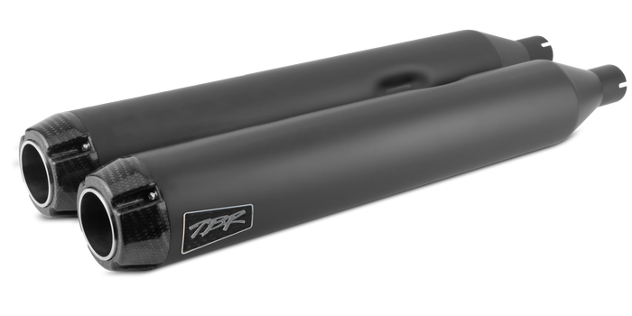 Harley Davidson Touring/Trike (1995-2016) Black w/ Carbon Endcap - Part Number 005-3870499D-B - Two Brothers Racing