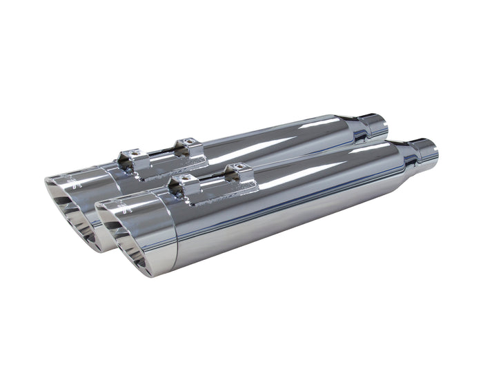 Harley Davidson Touring (2017+) Chrome w/ Polished Slash Cut Cap - Two Brothers Racing