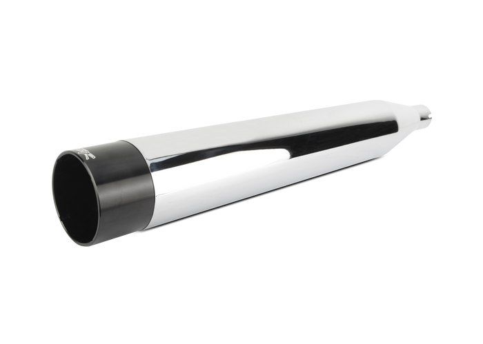 Harley Davidson Touring (2017+) Comp-S 2-into-1 Chrome w/ Black Endcap Full System - Two Brothers Racing