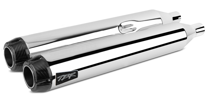Harley Davidson Touring (2017-23) Chrome w/ Carbon Endcap - Part Number 005-4550499D - Two Brothers Racing