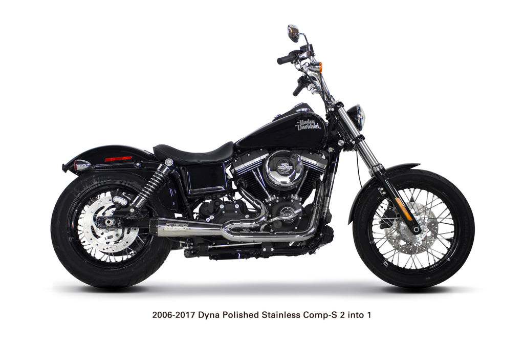 Harley Davidson Dyna 2-into-1 Full Exhaust System (2006-2017) - Two Brothers Racing