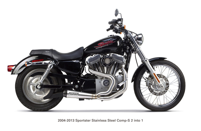 Harley Davidson Sportster Comp-S 2-into-1 Full Exhaust System (2004-2013) - Two Brothers Racing