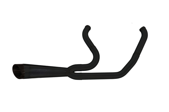 Harley Davidson Touring (2017+) Turnout Shorty 2-1 Black Full System - Part Number 005-4870199-B (-XB) - Two Brothers Racing