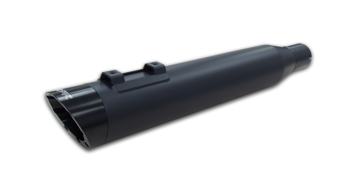 Harley Davidson Touring (2017+) Comp-S 2-into-1 Black w/ Black Slash Cut Cap Full System - Two Brothers Racing